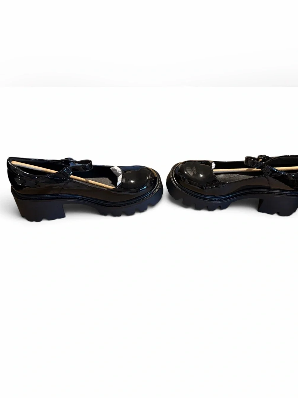 Dream Pairs Black Patent Mary Jane Platform Heels
